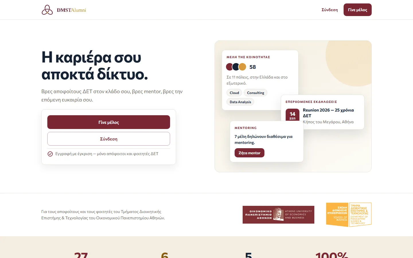 Στιγμιότυπο από το DMST Alumni
